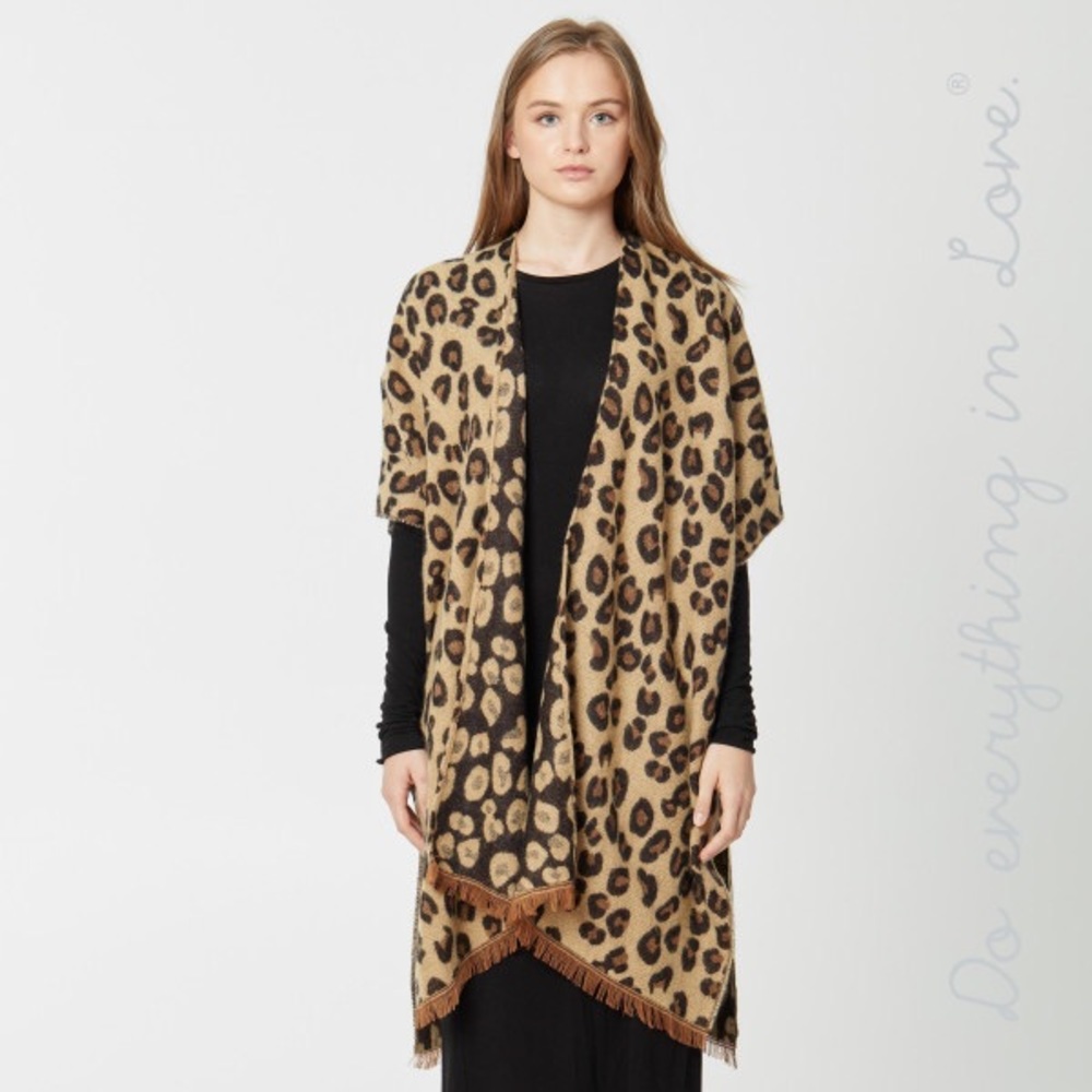 Leopard print kimono